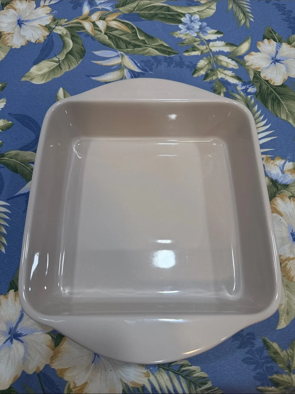 Longaberger Cream Square 8x8 Ceramic Baking Dish